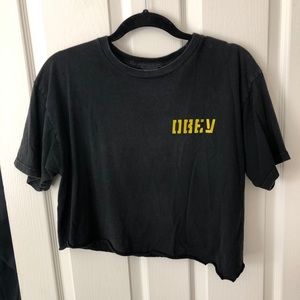 Vintage OBEY crop top